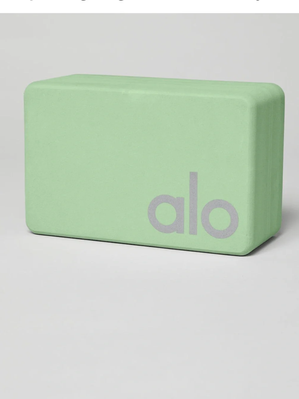ALO Yoga Uplifting Yoga Block - Honeydew/Silver SoldOut Color New